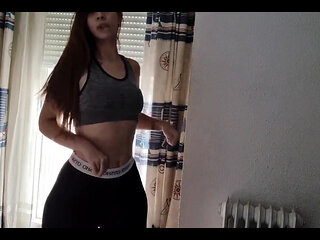 Modeling for a While and Showing Her Tits