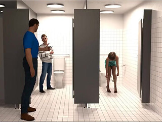 A Life Worth Living - Gameplay - Roleplay - Public Toilet Gloryhole Blowjob in Front of Husband