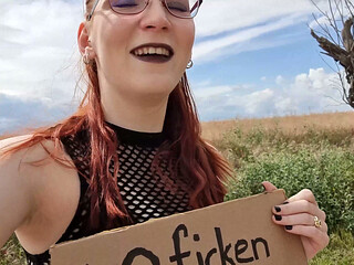 Redhead Goth Girl Gets Fucked In Car After Festival