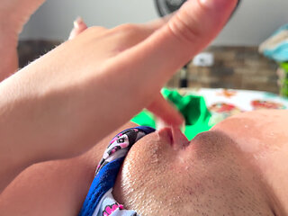 I like to masturbate by the window in the morning while passersby