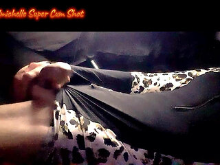 Crossdresser Cdmichelle Super Cum Shot Licking up PreCum