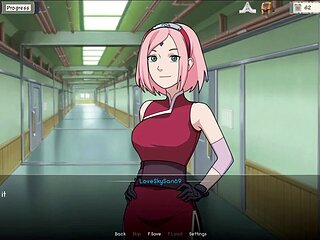 Kinky Hinata gets her big boobs banged in Naruto - Kunoichi Trainer by LoveSkySan