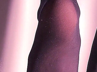 Nylon Feet High Heels