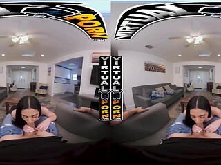 Virtual Reality - Nikki Mars rides cock and gets a facial