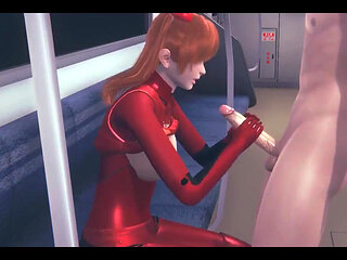 Evangelion Hentai - Asuka Hardsex in Tokyo Subway - Japanese Asian Manga Anime Film Game Porn