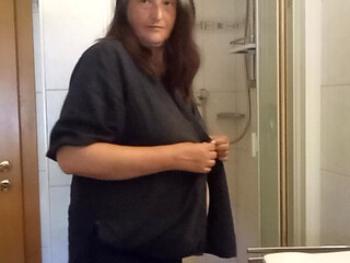 Mature BBW Private Shower Routine