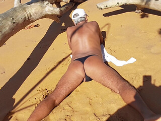 Ladysilva in panties on the beach what a hot ass