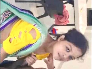 Indian Slender Wifey Fellatio and Standing Pulverizing
