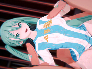[3d Hentai] - Hatsune Miku (argentina) World Cup 2026 Final Penalty (bound Argentina Supporter & POV Sandwich DP) (4k/60fps)