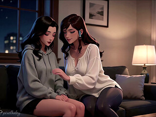 Shy Futa Asami Gets Talked Through Her First Time by Confident Girlfriend Korra