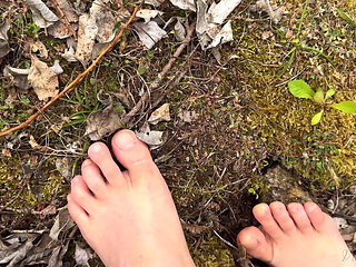 Barefoot Walk in the Forest - Foot Fetish - Bare Feet!