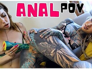 Lily Lu And Eden Ivy In 2 Tattooed Girls Pov Threesome Anal And Atm