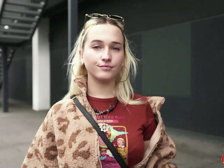 GERMAN SCOUT - Blonde Ukrainian Vegan Teen Lilelfie Get Multiple Orgasm at First Porn Casting