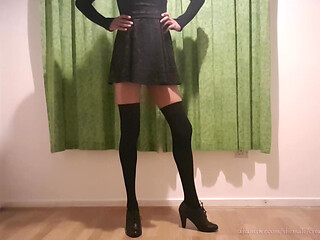 Slutty Sissy Teasing Seductively in All Black