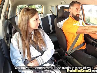 Sexy babe pussysmashed by instructor