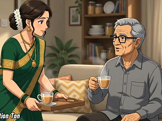 The old college professor came home