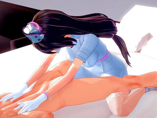 The Naughty Nurse Iris Rimjobs Her Man Until an Explosive Finish
