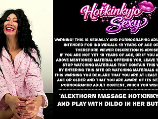 AlexThorn massage Hotkinkyjo ass and play with dildo in her butthole