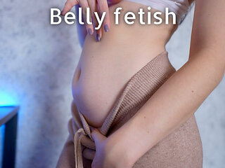 Pregnant 22 weeks belly fetish tease