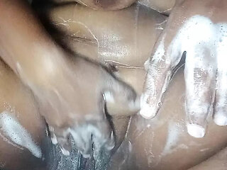 Playing huge boobs and squirting
