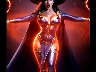 Wizard woman transform to demon queen (Ai animation)