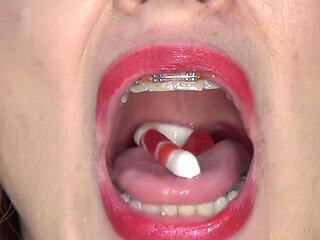 Swallowing Christmas Canes Without Hands