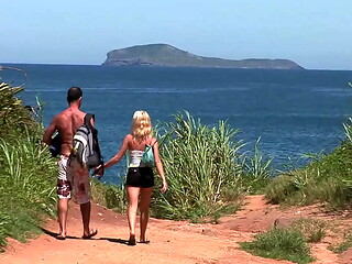 Chloe Delaure Loves Getting DP'_d On The Ocean Rocks