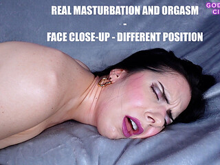 Real Masturbation and Orgasm - Face Close-up - Different Position