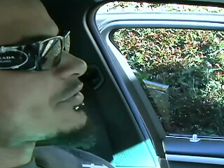 Purple Dildo Threesome in the Garage - Tattooed Brunette and Two Girlfriends by the Red Sports Car