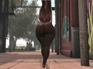 Strolling through the city streets hoping to attract attention, Second Life