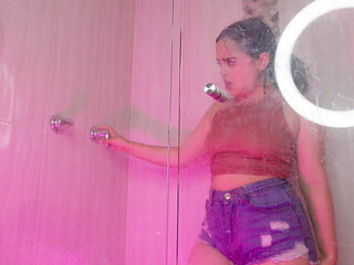 Clothed Shower Pee Fun