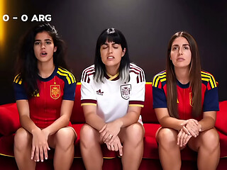 Las MujeresAI: Las reacci&oacute_n del partido final del Mundial 2026 entre Espa&ntilde_a y Argentina. (IA)