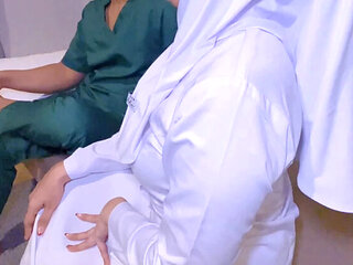 Indonesian Hijab Nurse Nadalyne Gets Wet Pussy Examined By Doctor Guy Hyper - Tight Asian Teen Fucking in Hospital
