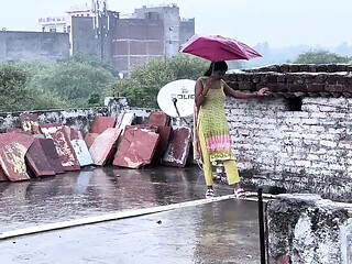 Stepson and beautiful Indian chachi enjoy taboo outdoor sex in Hindi audio