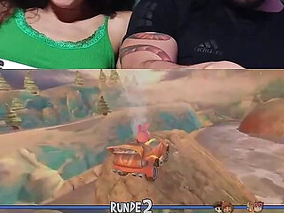 Gamer Girl Playing Racing Games Betting Everything (anal)