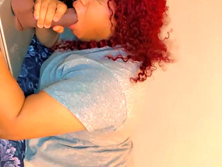 Sucking My Big Black Dildo Slow and Sloppy