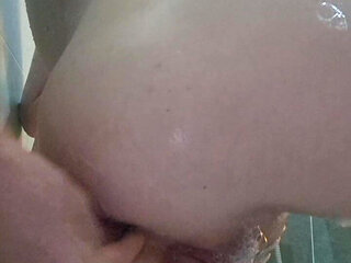 Soapy Shower with Ass Fingering and Leg Shaking Orgasms!