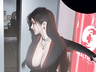 Lovely girl escaping a dangerous zombie hospital with a stranger VAM