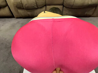 Naughty Big Ass Girl in Tight Yoga pants