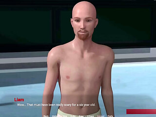 Away From Home 15 Liam Swim Lesson With Jennet and Eva Private Story Moment Visual Novel Gameplay