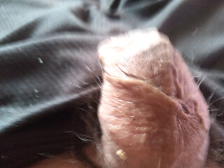 Masturbating my huge cock is a great experience