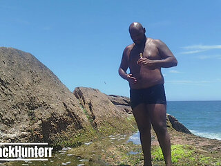 Tanning My Hairy Body and Gg on the Apoador's Stone in Rj