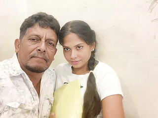 Stepdaughter Finishes her Study work and Have First Time Sex with Grandpa
