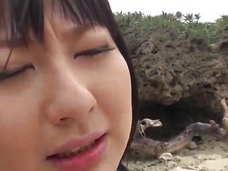 Slutty Megumi Haruka gobs on rod and screw outdoors - JAV uncensored!
