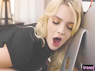 Shaved Teens And Blonde Teens - Fierce Shemale Boss Eats Out 18+ Shaved Pussy