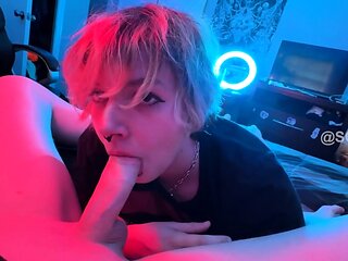 Natural busty blonde blowjob and banging POV