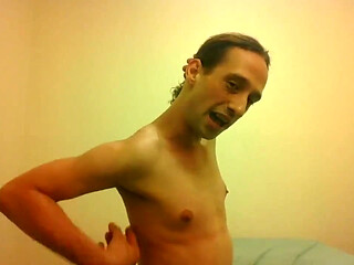 Topless Transgirl Moving Her Ears Handsfree