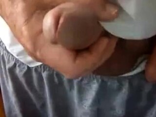 Mature Daddy Strokes His Big Cock on Webcam