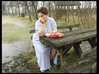 BBW gets roughed up and dominated in the mud.
