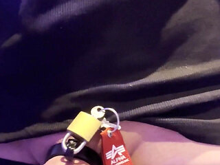 Sub Puppy Explodes Cum After Release of His Chastity Cage